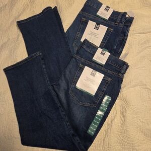 Member's Mark Men's Jeans 40x30 Lot Of Two NWT Straight Fit Premium Stretch Blue